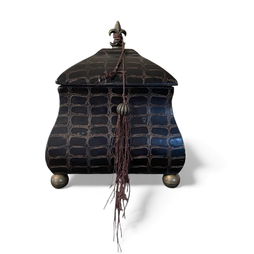Y2K Faux Croc Trinket Box | Whimsigoth • Dark Academia • Eclectic Vintage
